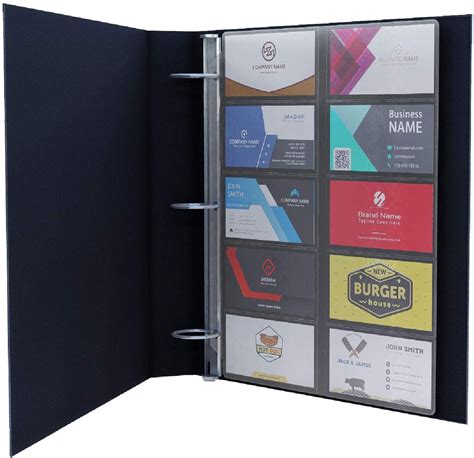 business card full size sheet holder|business card binder holder sleeves.